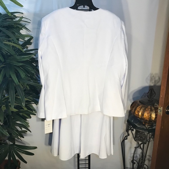 Ben Marc 48306 White 2PC Knit Skirt Set - Picture 2 of 5